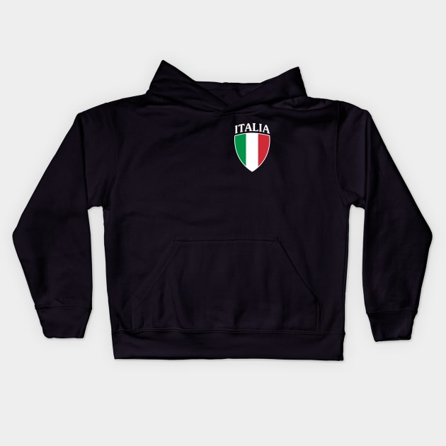 Italia Flag Italian Italy Italiano Kids Hoodie by E